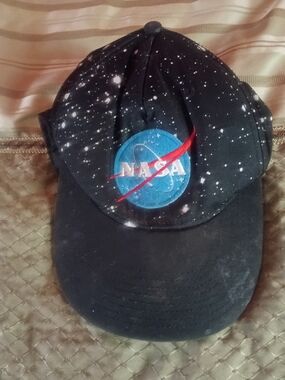NASA Logo Black Galaxy Baseball Cap Vintage